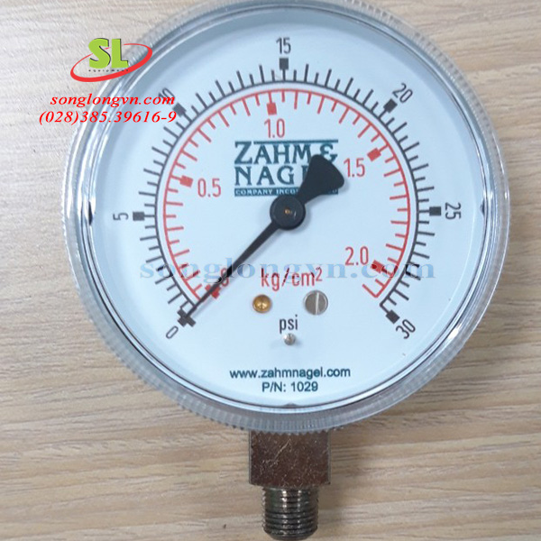 Đồng hồ đo áp suất P/N 1029 Zahm Nagel
