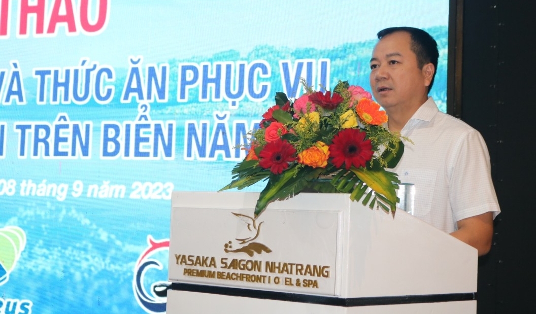 Ông Trần Đình Luân, Cục trưởng Cục Thủy sản cho biết, nhu cầu giống và thức ăn phục vụ nuôi biển là rất lớn. Ảnh: KS.