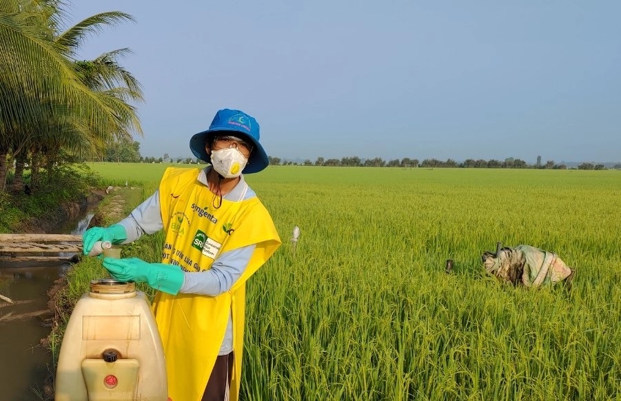 photo-3_nong-dan-duoc-huong-dan-su-dung-thuoc-bvtv-an-toan-va-hieu-qua-100235_715.jpg Nông dân được hướng dẫn sử dụng thuốc BVTV an toàn và hiệu quả.
