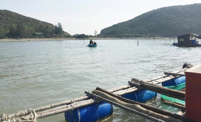 Vùng biển Quảng Trạch, nơi phát triển nghề nuôi biển mới. Ảnh: T.P