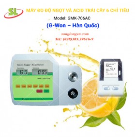 Máy đo độ ngọt và acid trái cây 6 chỉ tiêu GMK-706AC
