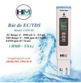 Bút đo TDS/ EC trong nước thủy canh COM-80 HM Digital